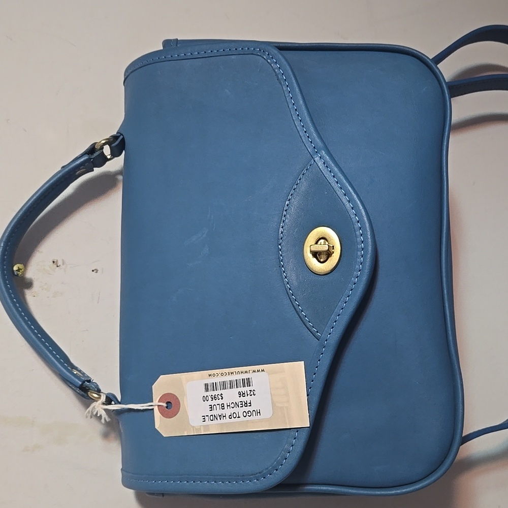 J.W. Hulme Elegant Blue Leather Crossbody Bag